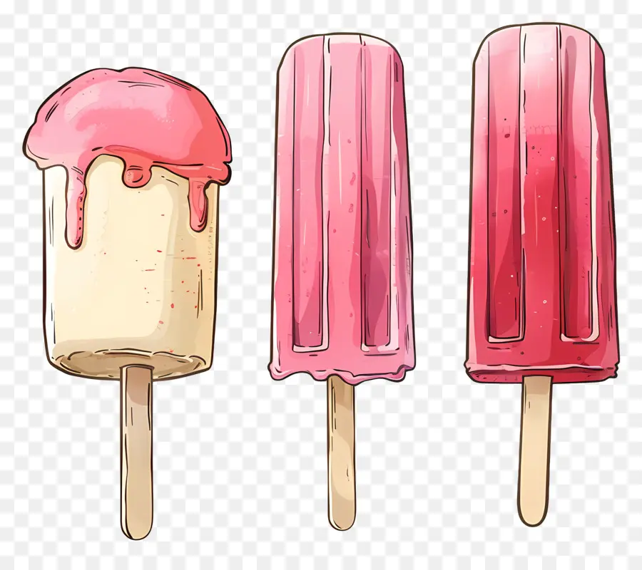 Las Paletas De Helado，Fresa PNG