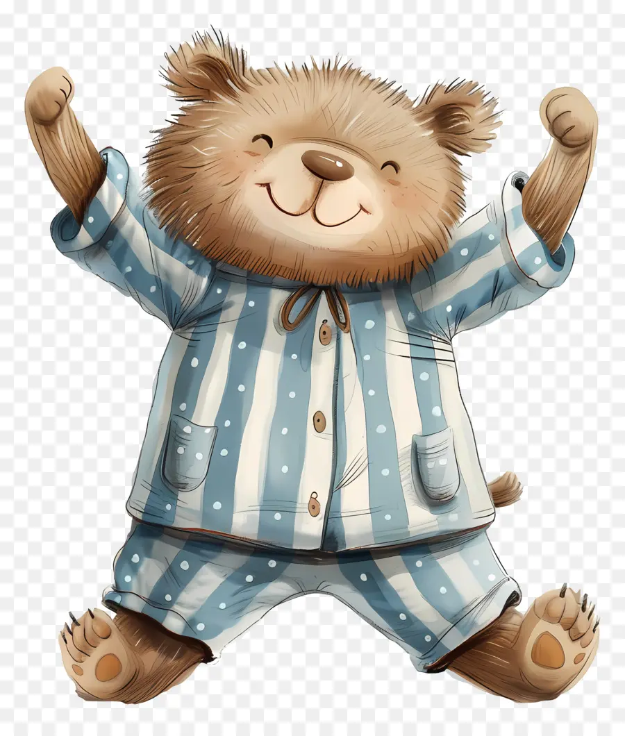 Cartoon Bear，Pijamas PNG