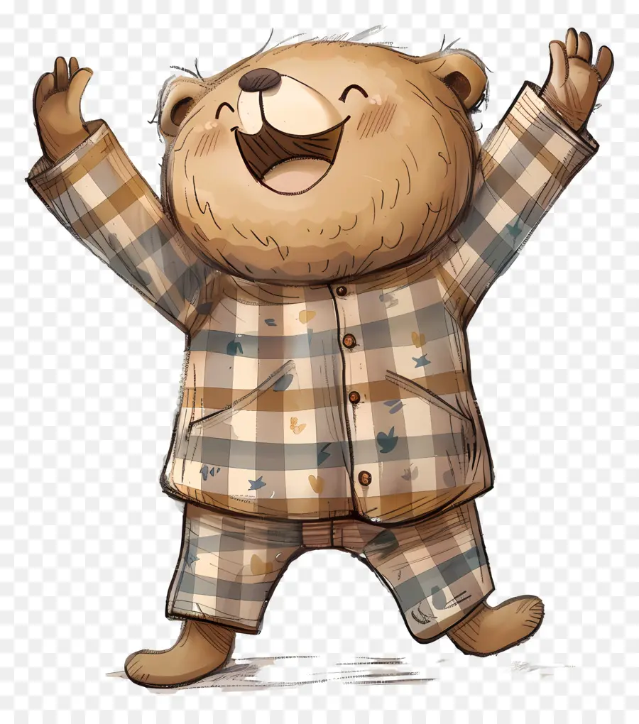 Cartoon Bear，Pijamas PNG