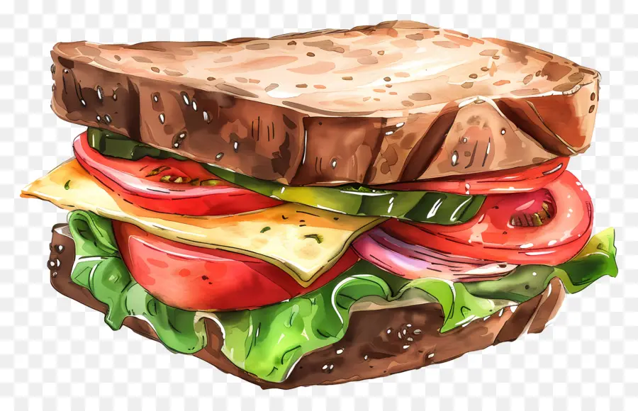 Sandwich，Tostado PNG