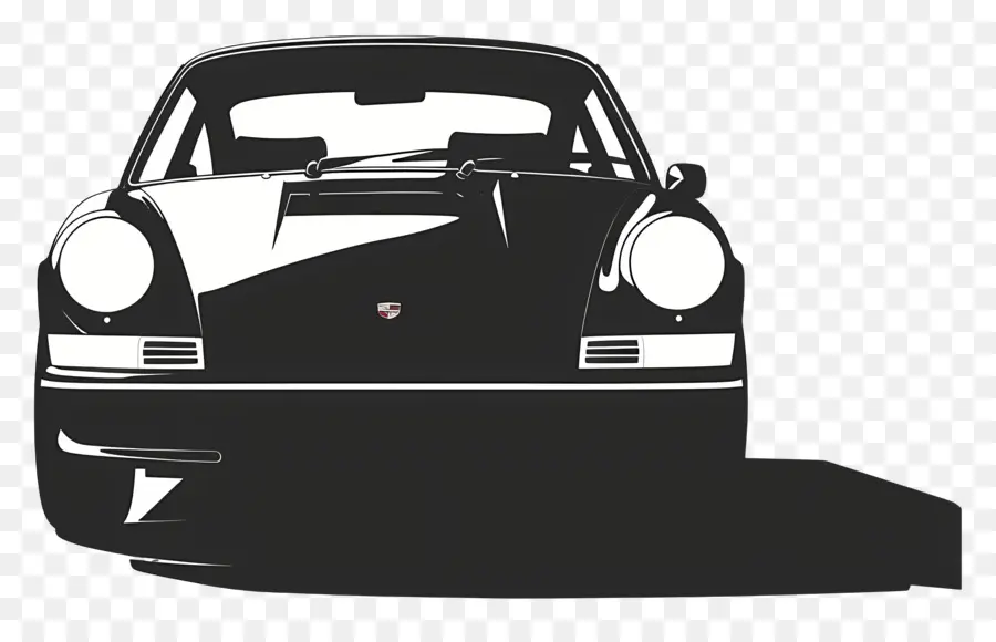 Silueta Porsche，Coche Clasico PNG