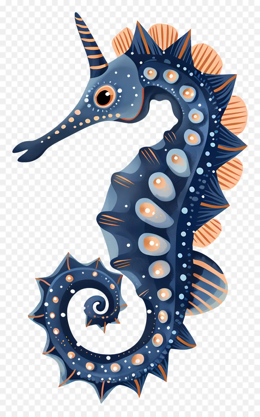 Caballito De Mar，Azul PNG