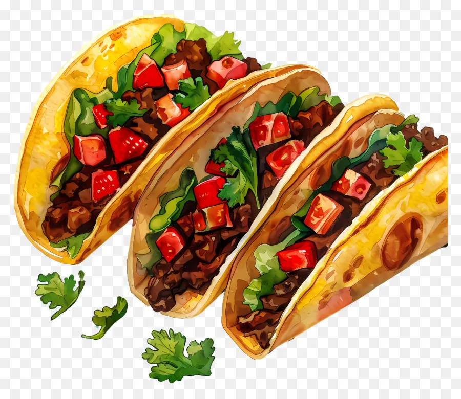 Tacos，La Carne Molida De Res PNG