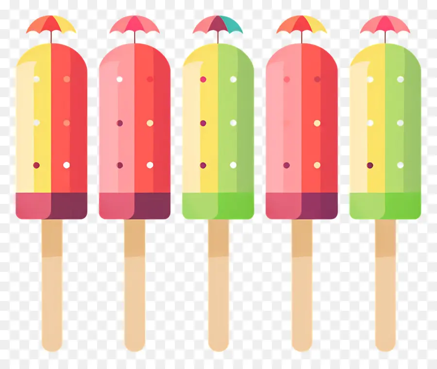 Las Paletas De Helado，Colorido PNG