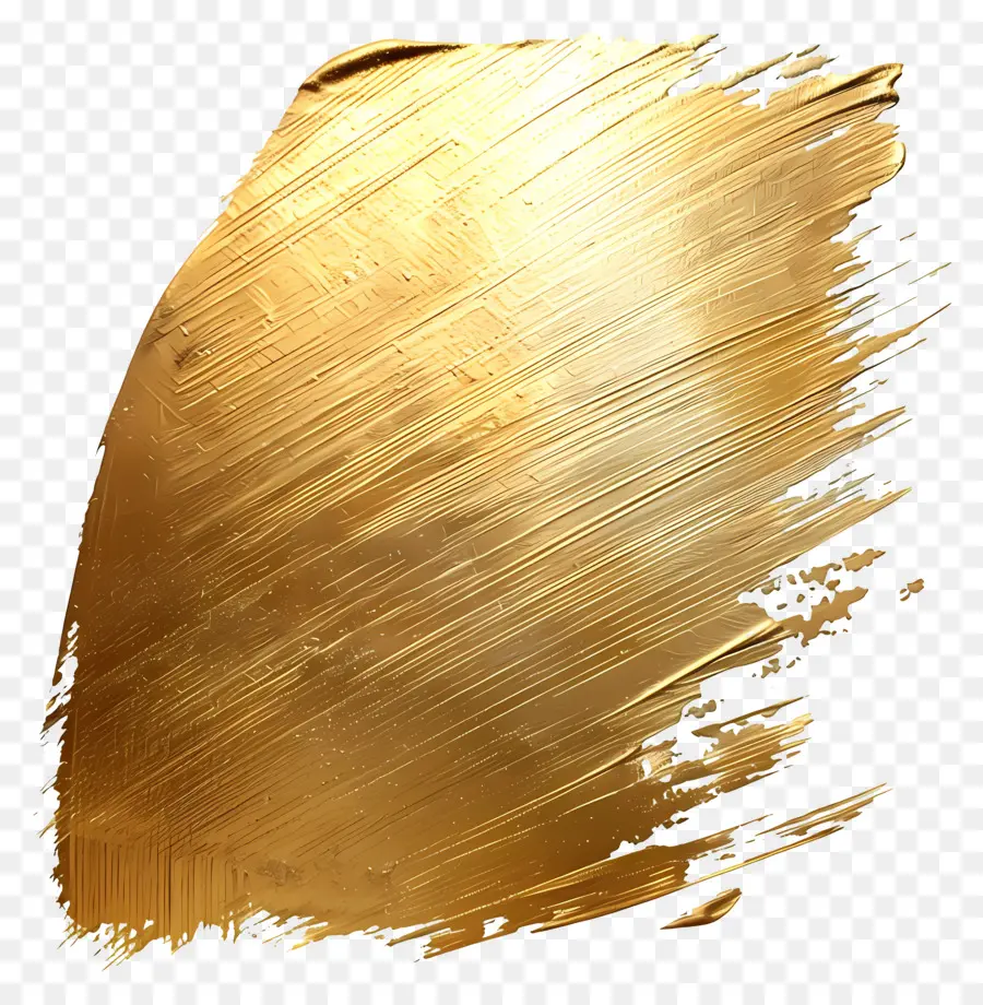 Oro Trazo De Pincel，La Pintura De Oro PNG