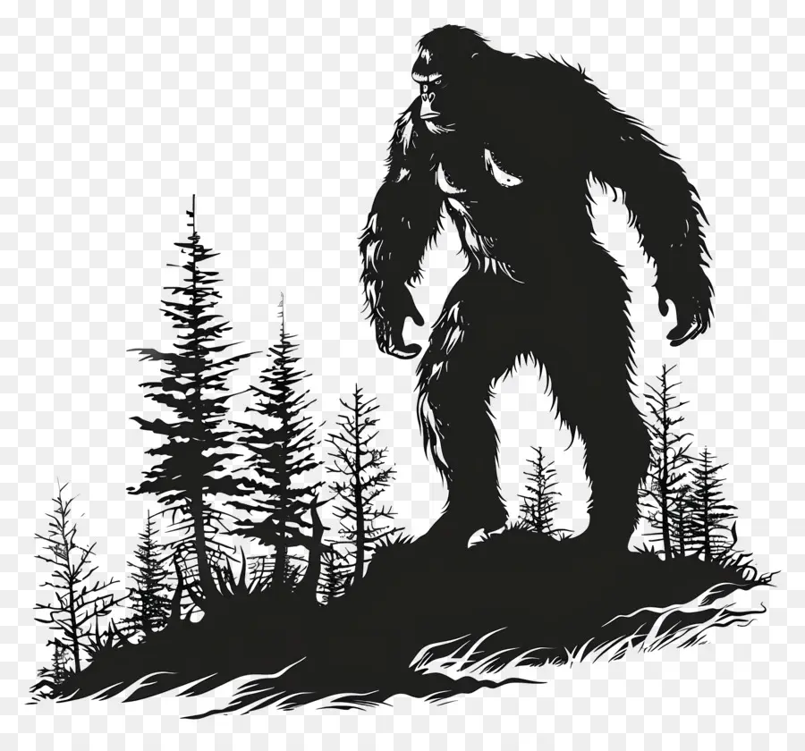 Silueta Bigfoot，Bigfoot PNG