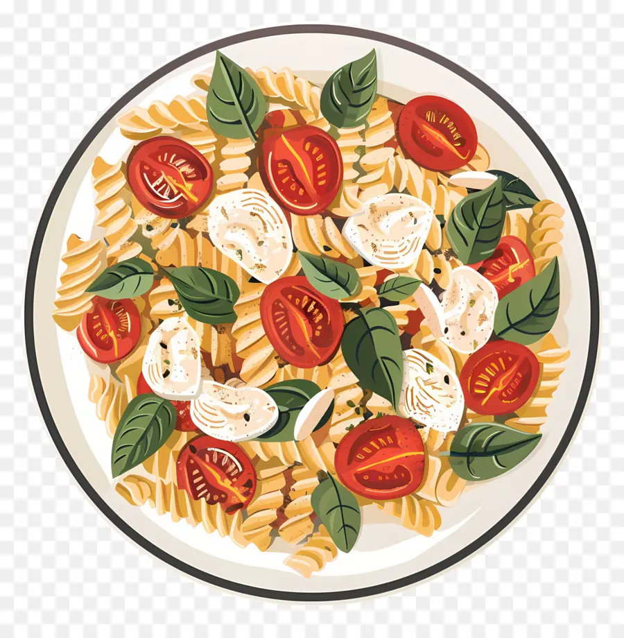 Pasta Capresa，Pasta Vegetariana PNG