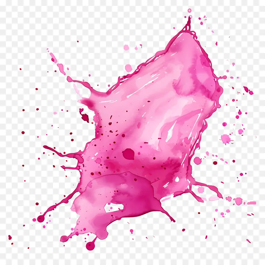 Salpicaduras De Acuarela Rosa，Salpicaduras De Pintura PNG