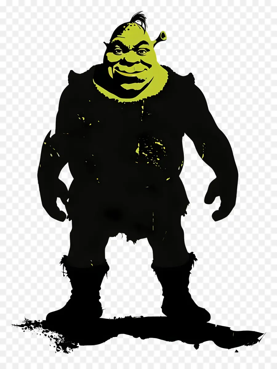 Shrek Silueta，Personaje De Dibujos Animados PNG