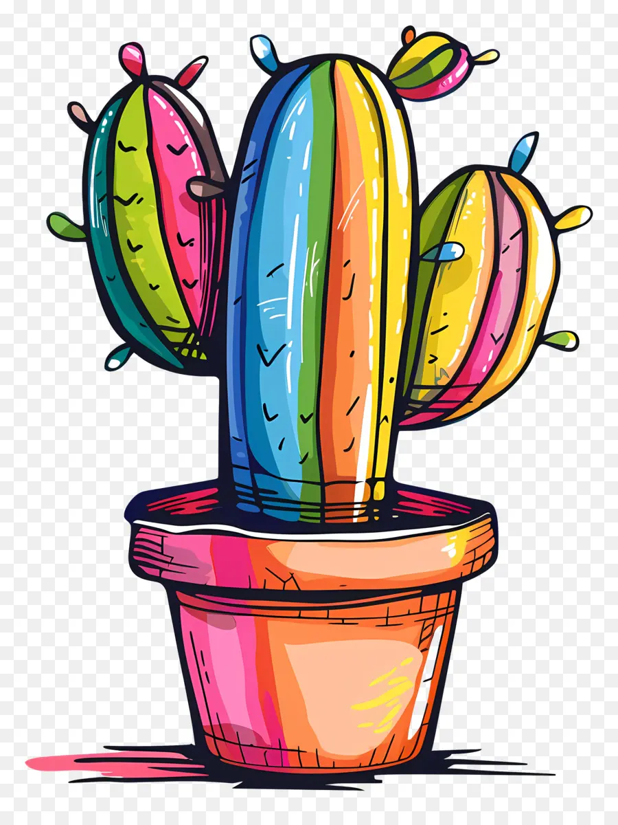 Cactus，Pintura A La Acuarela PNG