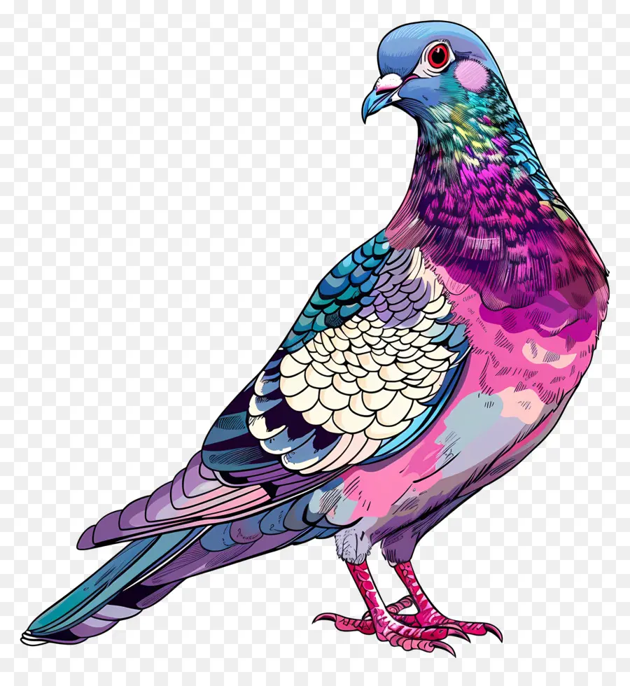 Paloma，Pájaro De Colores PNG