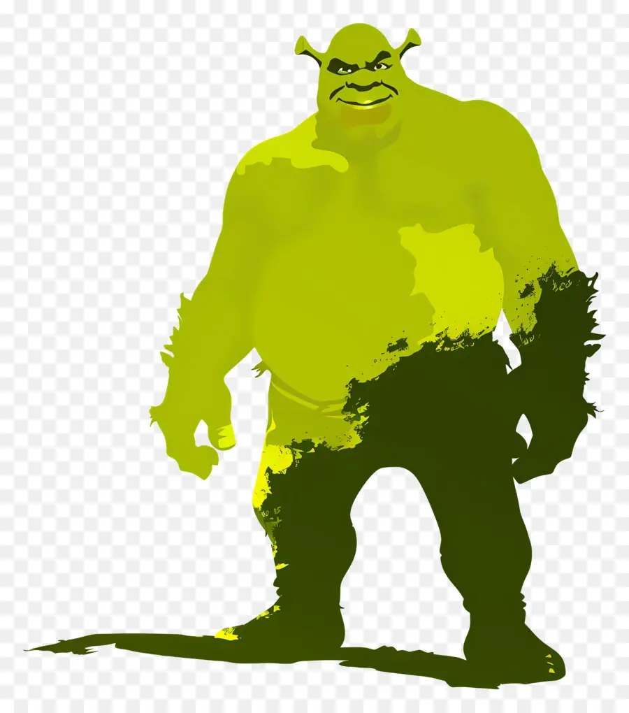 Shrek Silueta，Personaje De Dibujos Animados PNG