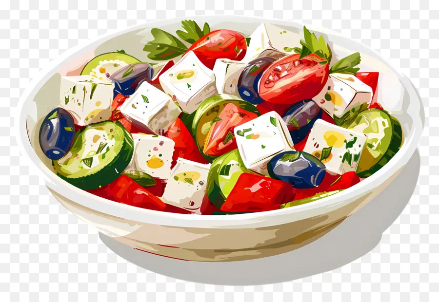 Ensalada Griega，Plato De Ensalada PNG