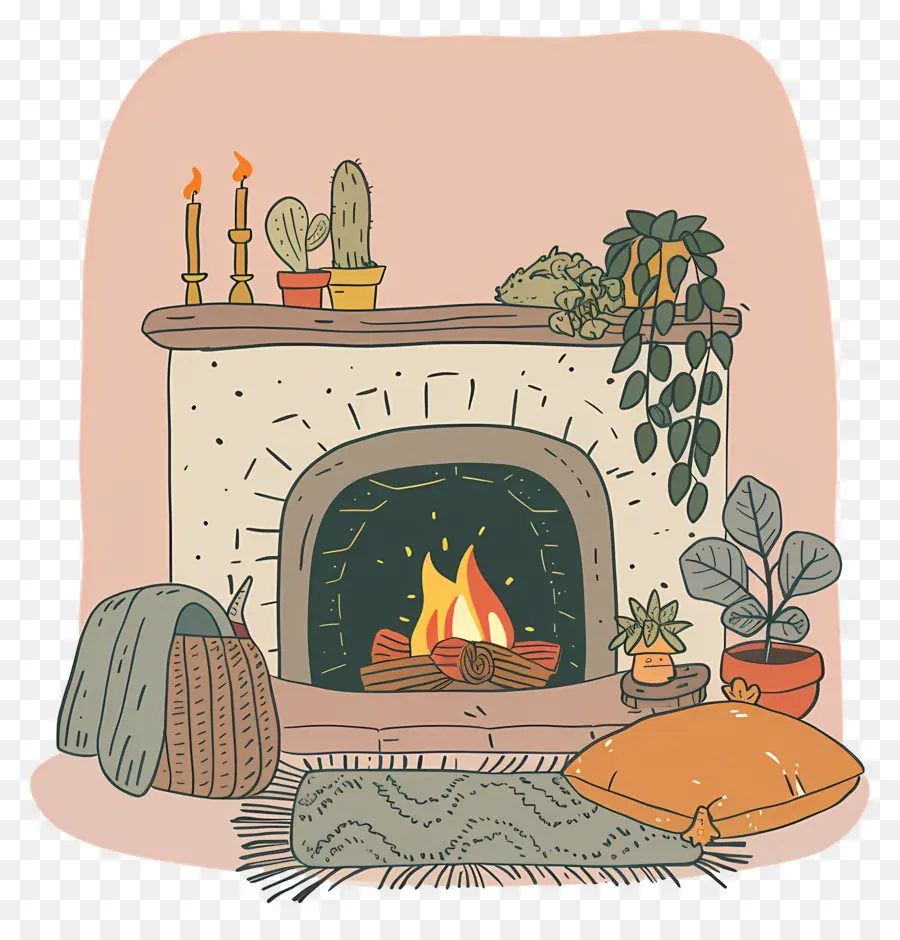 Hogar，Chimenea Acogedora PNG