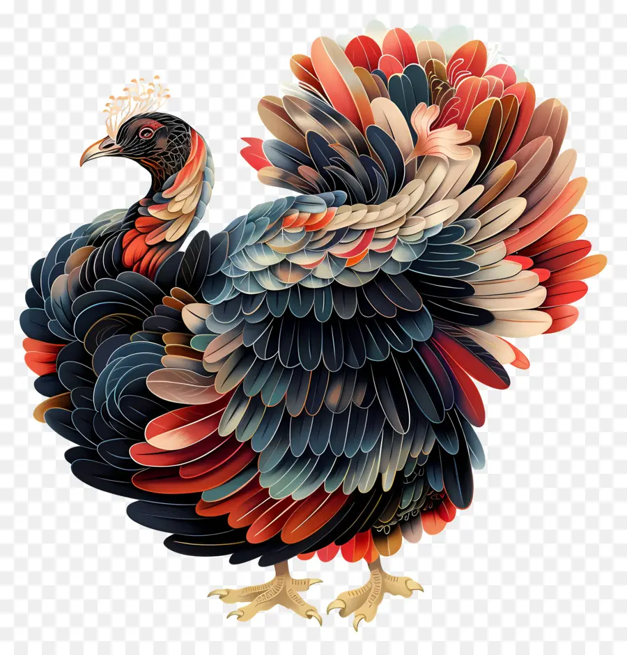 Pavo De Acción De Gracias，Pavo Colorido PNG