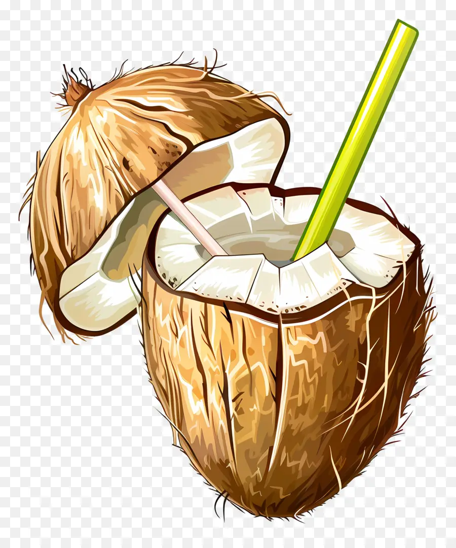 Pegatina De Bebida De Coco，Coco PNG