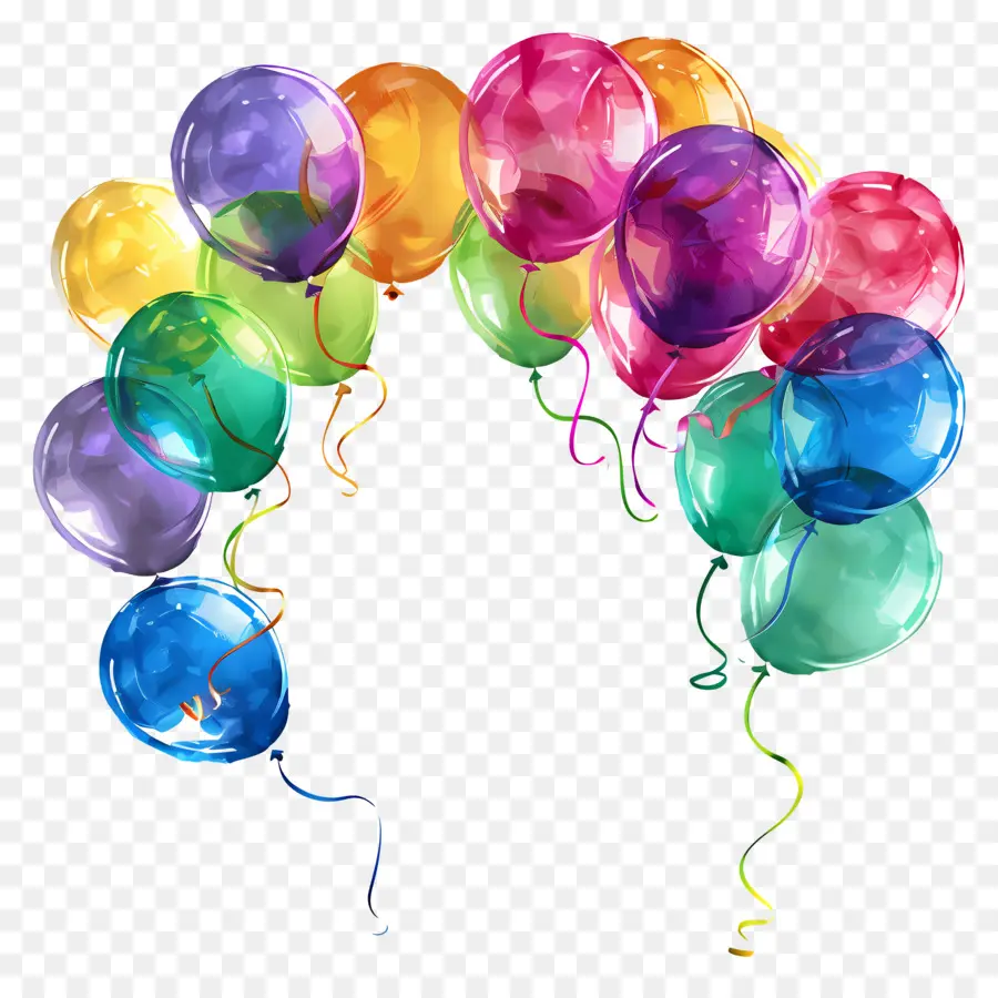 Marco De Cumpleaños，Globos PNG