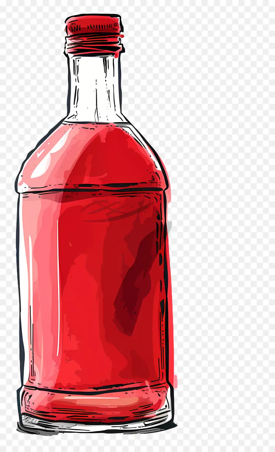 Botella，Botella De Vidrio Rojo PNG