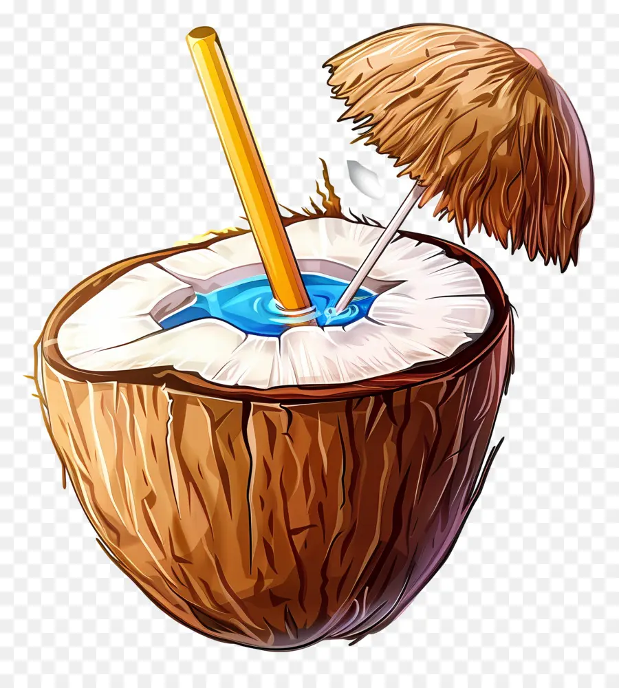 Pegatina De Bebida De Coco，Coco PNG