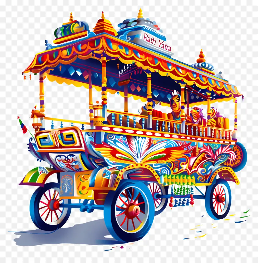 Rath Yatra，Colorido Autobús PNG