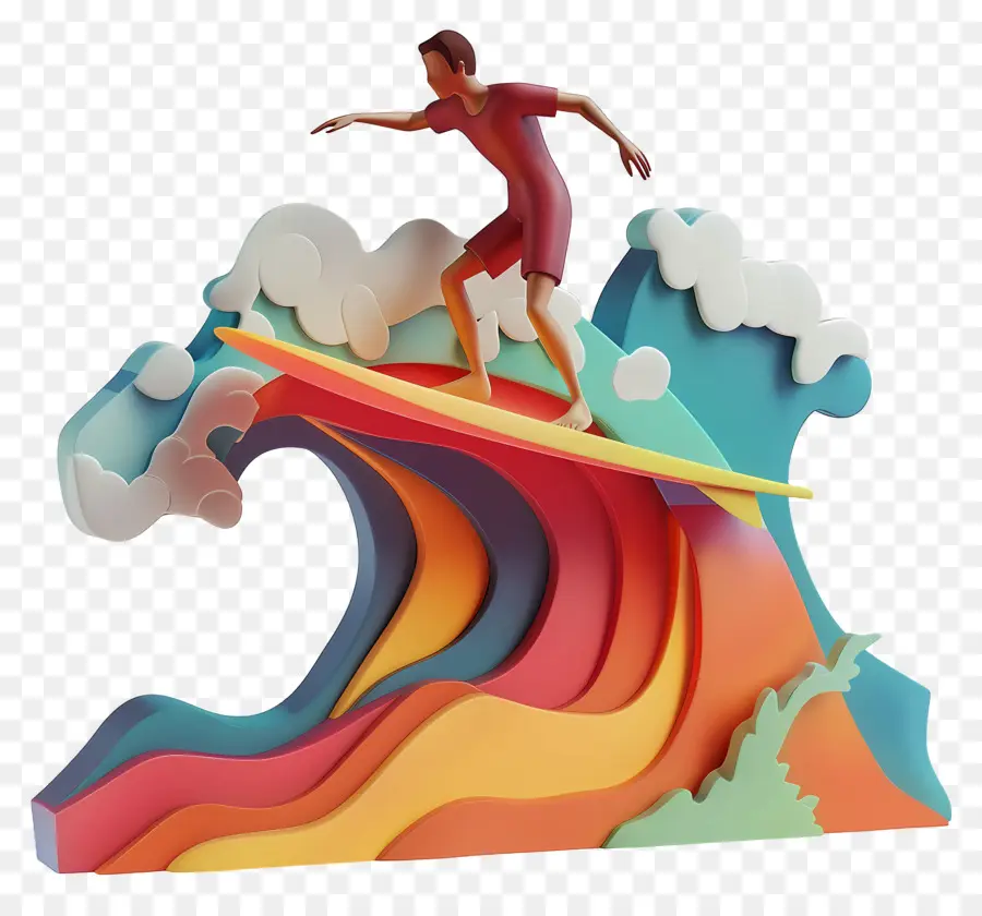 El Surf，Modelo En 3d PNG