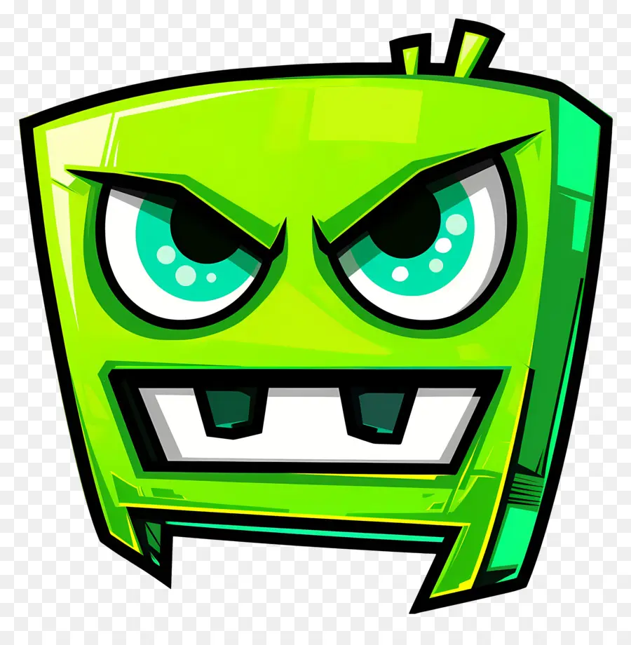 Geometry Dash，Green Cube PNG