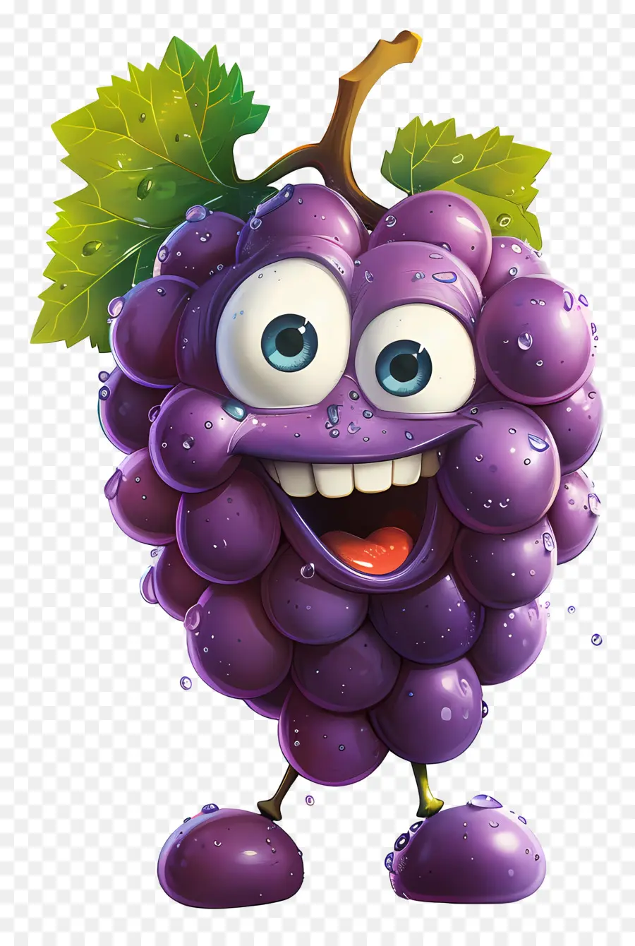 Uvas Animadas，Uva De Dibujos Animados PNG