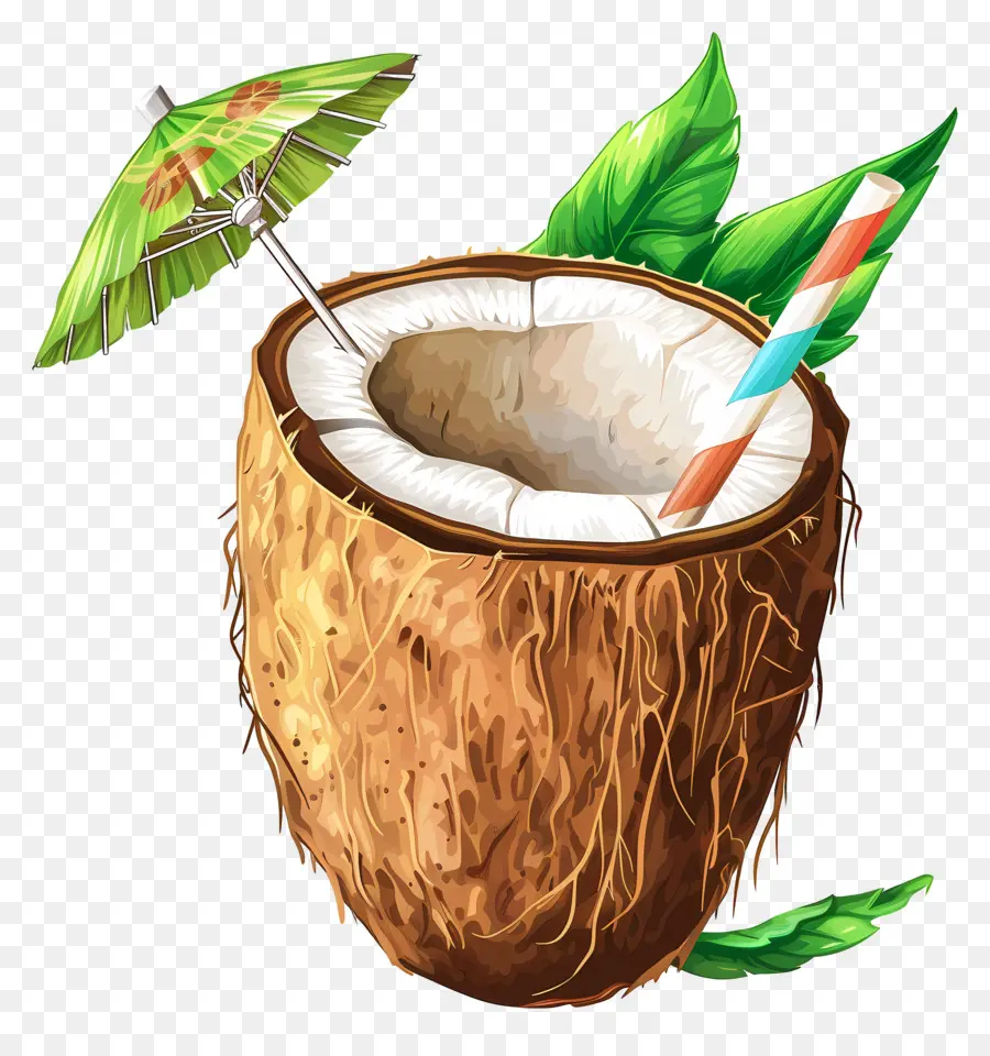 Pegatina De Bebida De Coco，Coco PNG