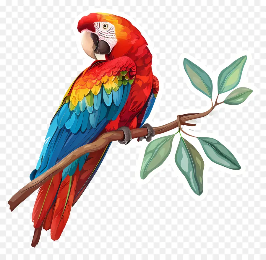 Pegatina De Loro，Loro Colorido PNG