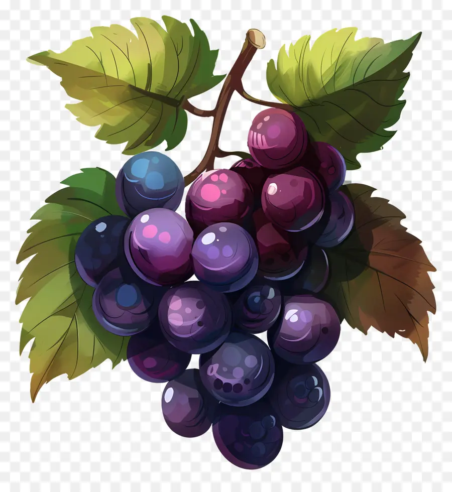 Uvas Animadas，Uvas Moradas PNG