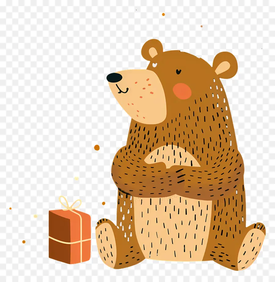 Oso，Regalos De Navidad PNG