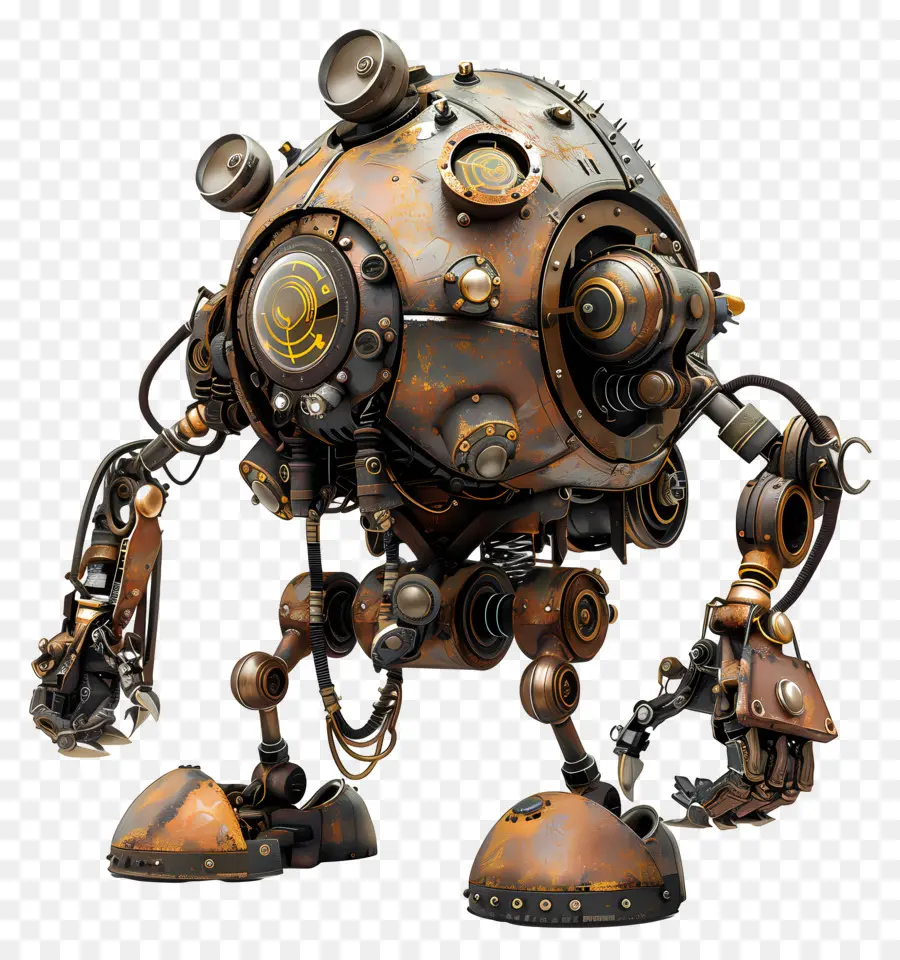 Steampunk Mech，Robot PNG