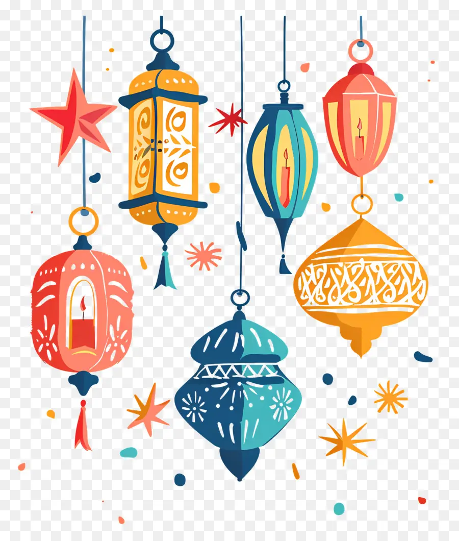 Año Nuevo Islámico，Faroles Decorativos PNG