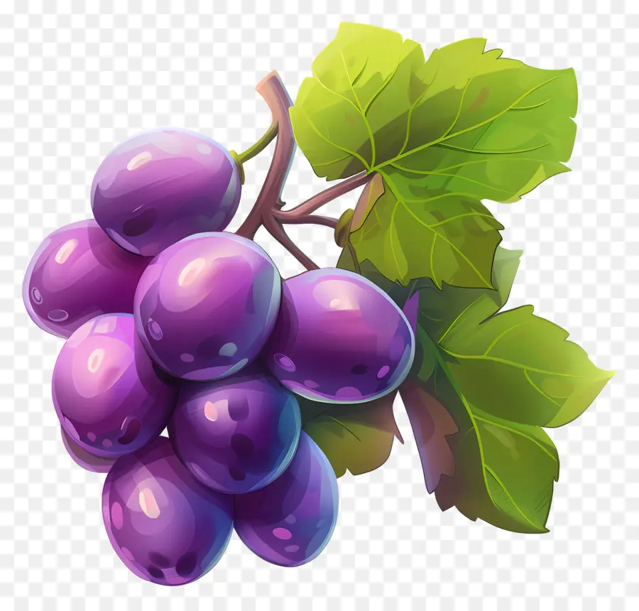 Uvas Animadas，Uvas Moradas PNG