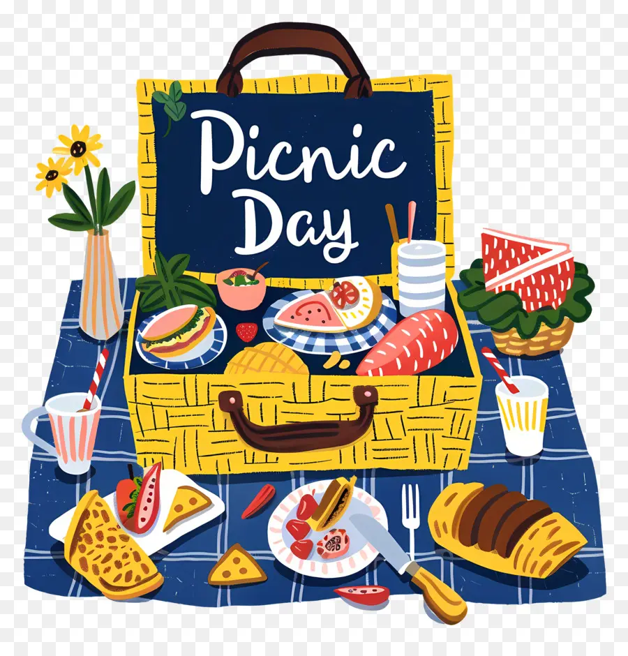 El Día Internacional Del Picnic，Cesta De Picnic PNG