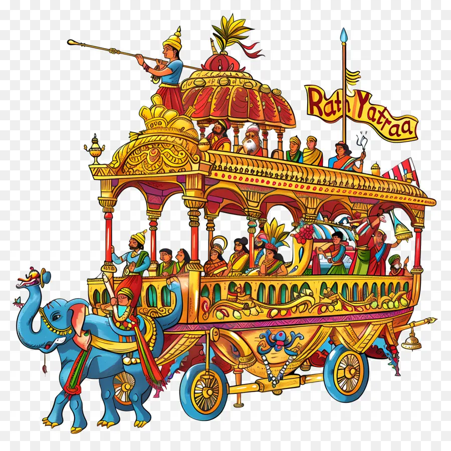 Rath Yatra，Carruaje De Elefante PNG