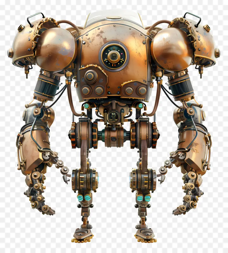 Steampunk Mech，Steampunk Robot PNG