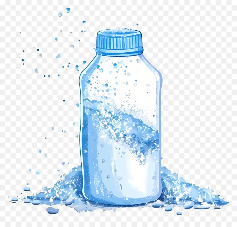 Detergente En Polvo，Botella De Agua De Plástico PNG