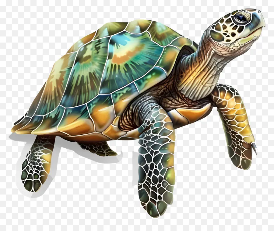 Pegatina De Tortuga，Tortuga Verde PNG