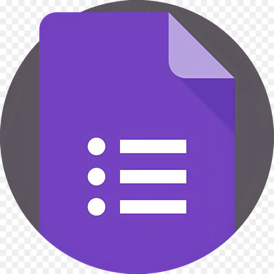 Logotipo De Formularios De Google，Icono De Documento Morado PNG