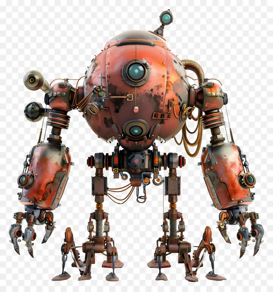 Steampunk Mech，Robot PNG