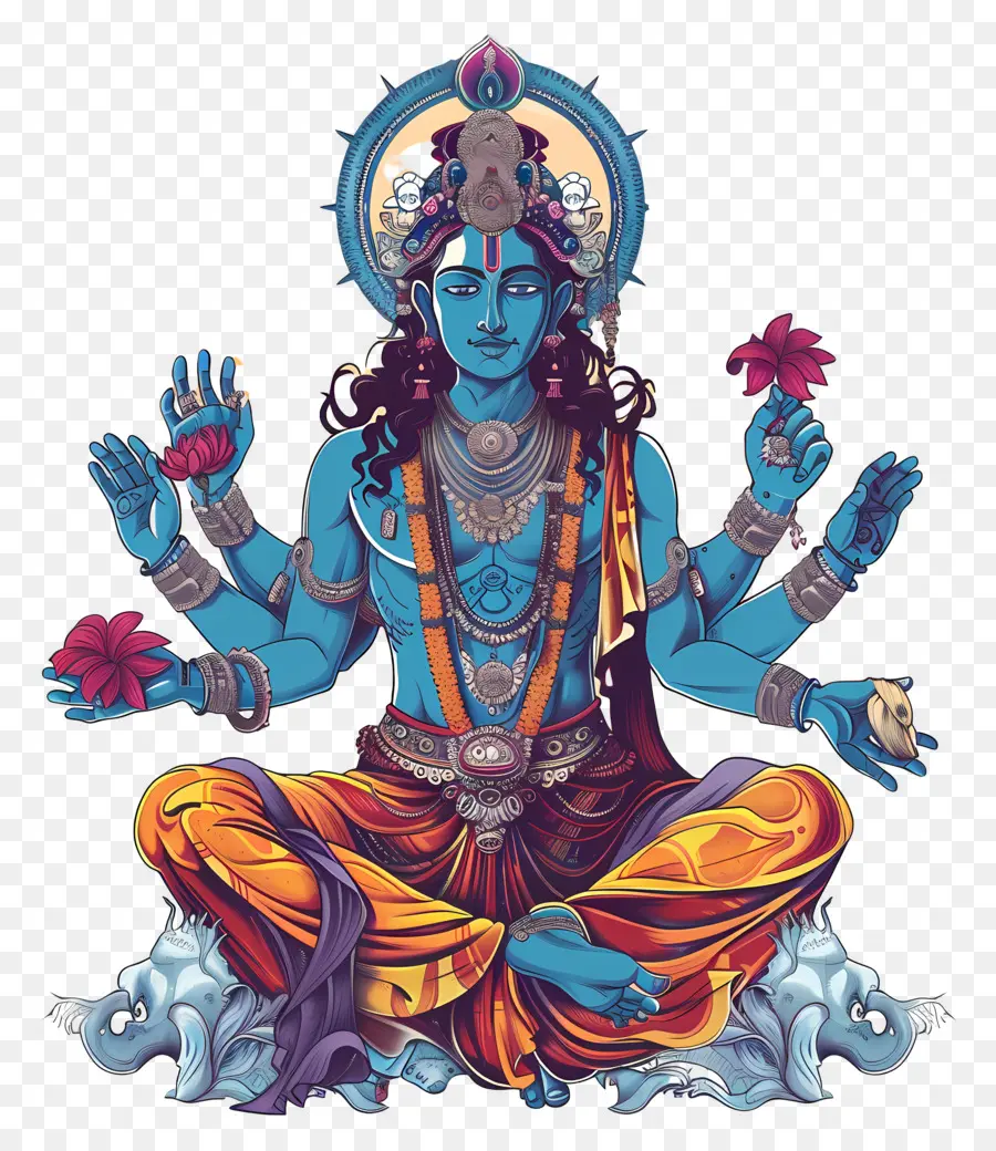 Apara Ekadashi，Deidad Azul PNG