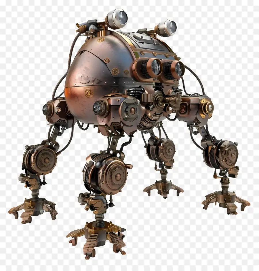 Steampunk Mech，La Tecnología De Robots PNG