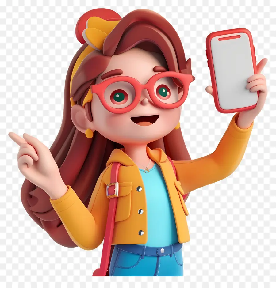 Día De Selfie，Personaje De Dibujos Animados PNG