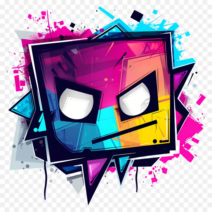 Geometry Dash，Cara De Enojo PNG