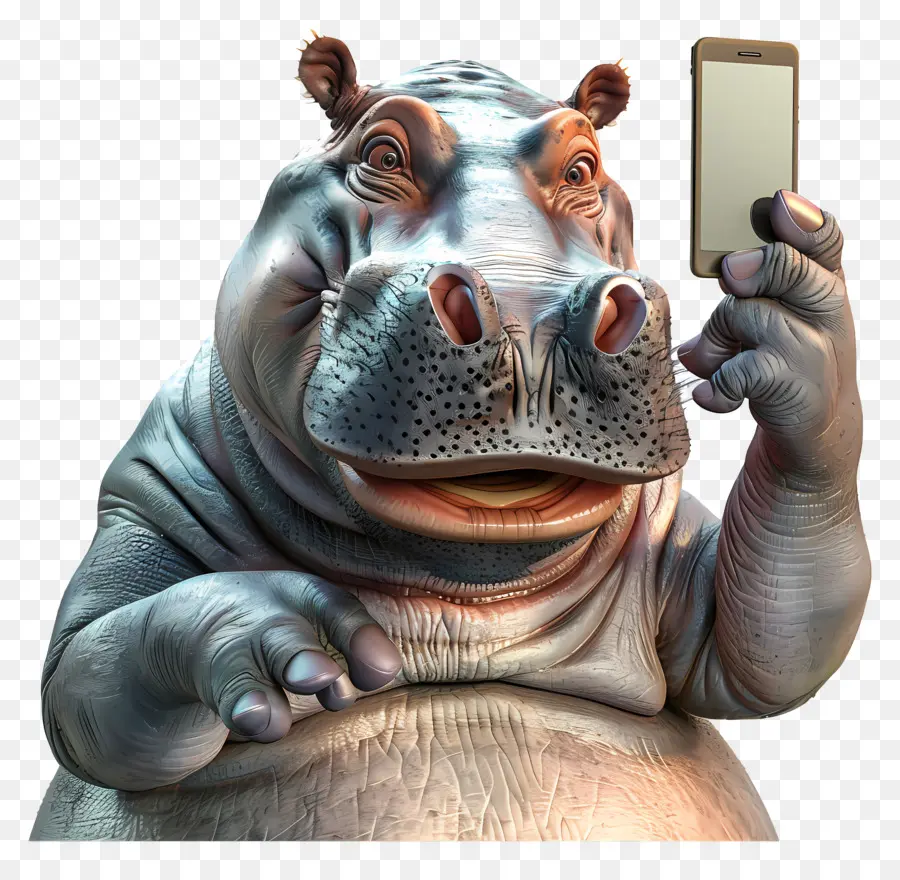 Animal Selfie，Hipopótamo PNG