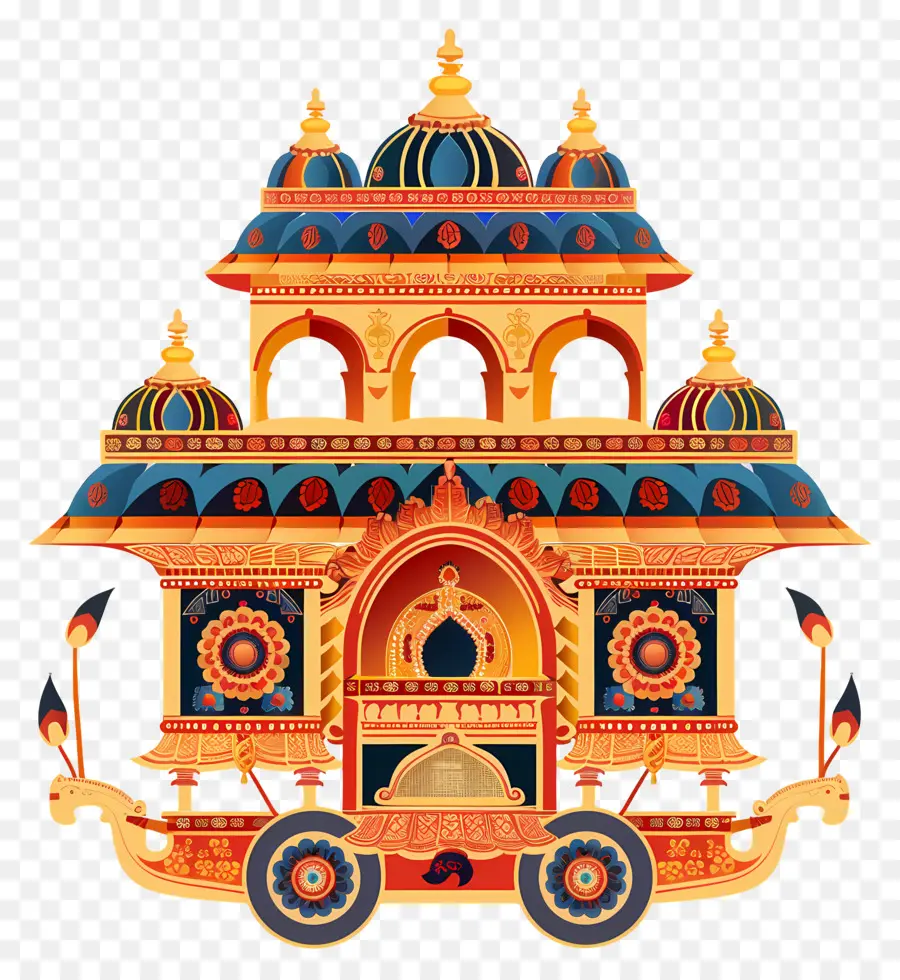 Rath Yatra，Carruaje Decorativo PNG