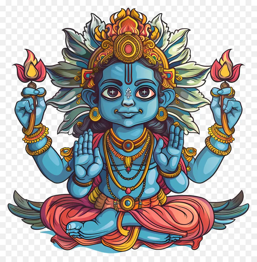 Apara Ekadashi，Deidad Azul PNG