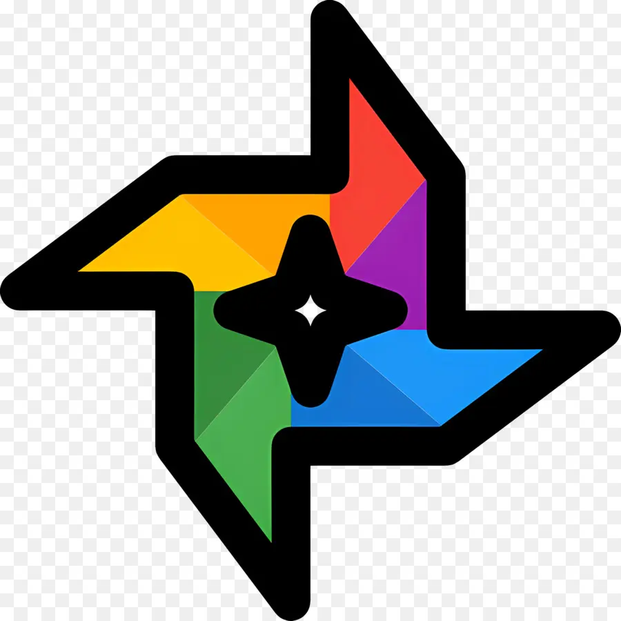 Logotipo De Google Fotos，Molinete Colorido PNG