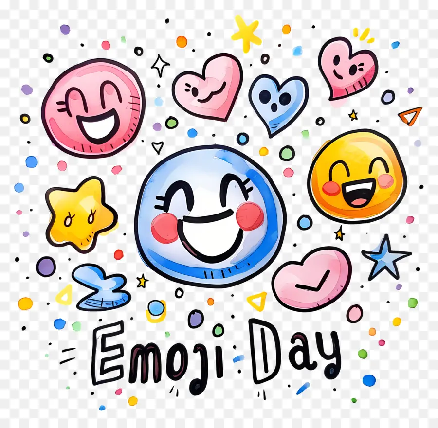 Mundo Emoji Día，Sonriendo Emoji PNG